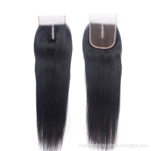 Cheapest Vendors 100 Unprocessed Original Human Hair Lace Frontal Natural Color Lace Closure